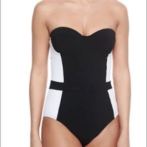 Tory Burch Lipsi Two-Tone One-Piece swimsuit